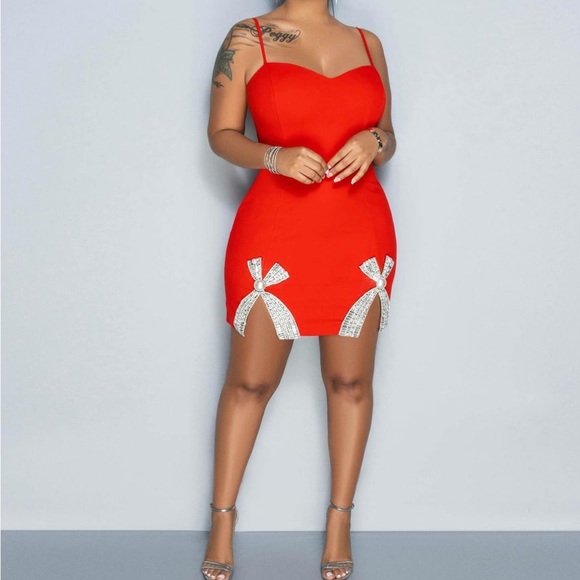 Red Mini Dress - Picture 5 of 5